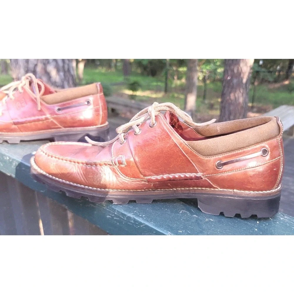 Cole Haan Mens Casual Leather Boat Shoe w Rugged Sole Rubber Grip sz 11 Gorpcore